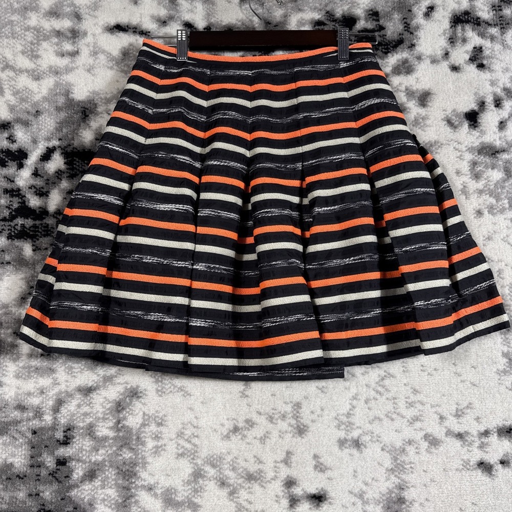 HD In Paris Skirt Womens Size 6 Striped‎ Mini A-Line Lined